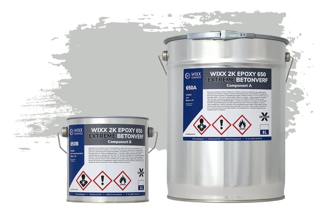 Wixx 2K Epoxy 650 Extreme Betoncoating - 10L - RAL 7035 | Lichtgrijs