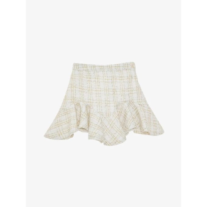 Patachou Meisjes rok ecru gold tweed