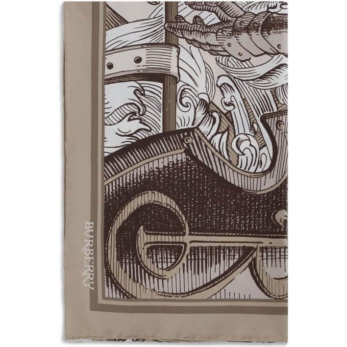 Beige Zijde Sjaal