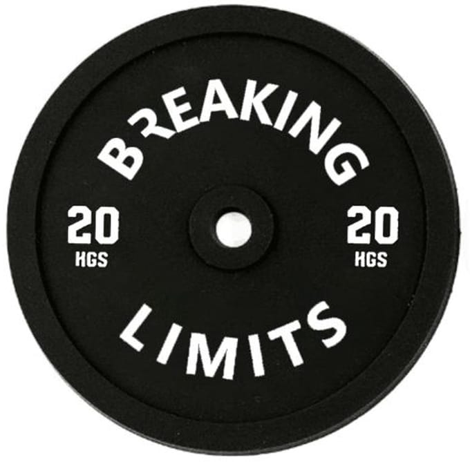 Breaking Limits Onderzetters - 4 Stuks - Bumper Plate Design - Zwart - Siliconen Coasters Set
