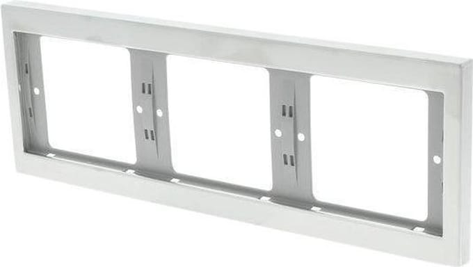 Berker K5 Inbouw Afdekplaat - 3-voudig Horizontaal - RVS