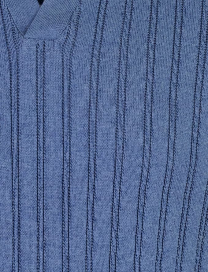 Baileys Polo Allover Drop Needle Knit Stripe Texture Riviera Blue / male