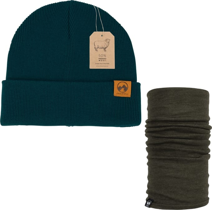 MowMow MERINO Muts + Merino Nekwarmer - Beanie - Heren - Dames - 2-Pack