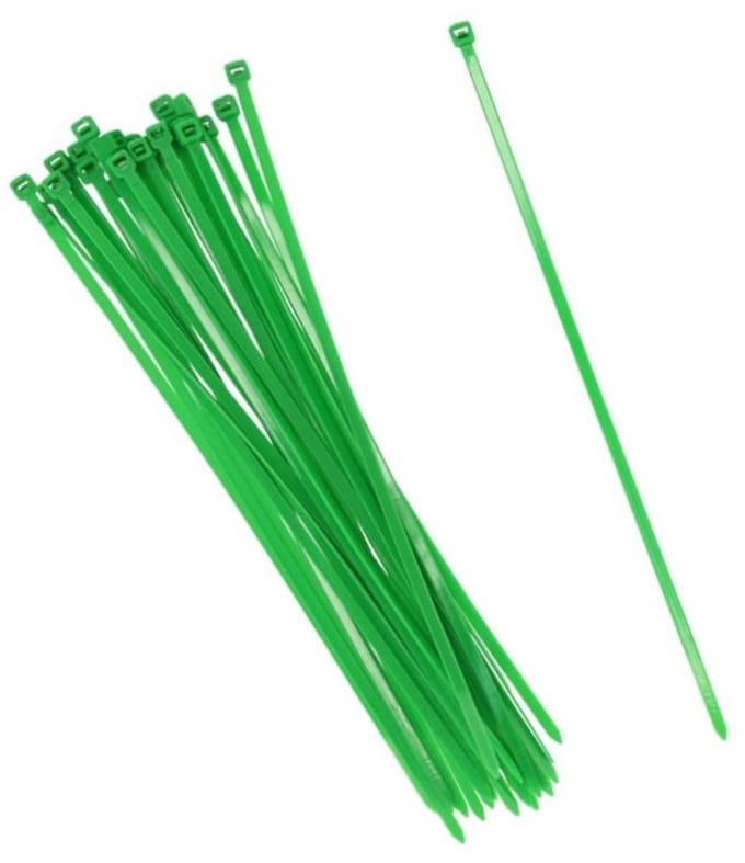 Gerimport tie-wraps/kabelbinders - 30x stuks - groen - kunststof - 45 cm
