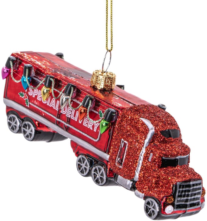 Kerst truck kerstbal - Sass & Belle