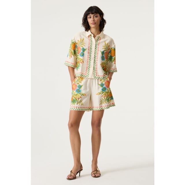 GARCIA Dames Print Shorts Wit