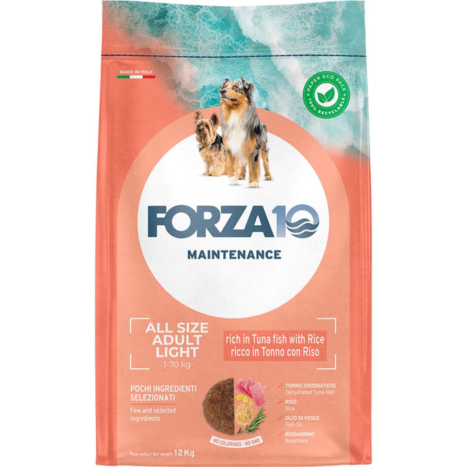 12kg Forza 10 Maintenance Light met Tonijn & Rijst Hondenvoer