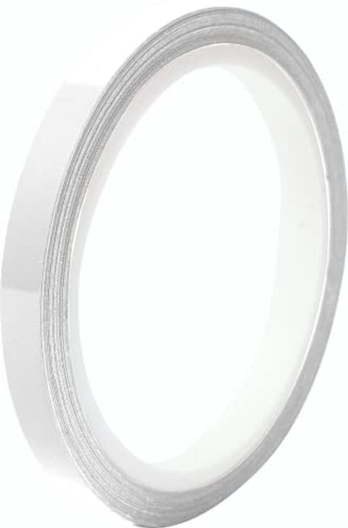 Zelfklevende premium strip voor auto, motorfiets, boot en fiets - 10 m mat wit (9 mm)