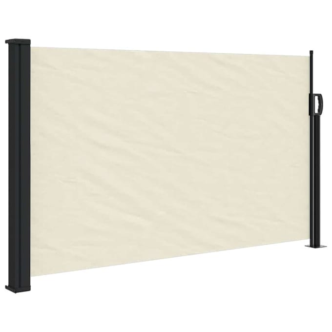 vidaXL - Windscherm - uittrekbaar - 120x500 - cm - crèmekleurig