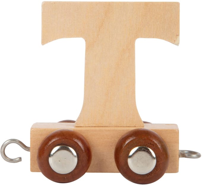 Small Foot - Wooden Letter Train - T - 12 pieces