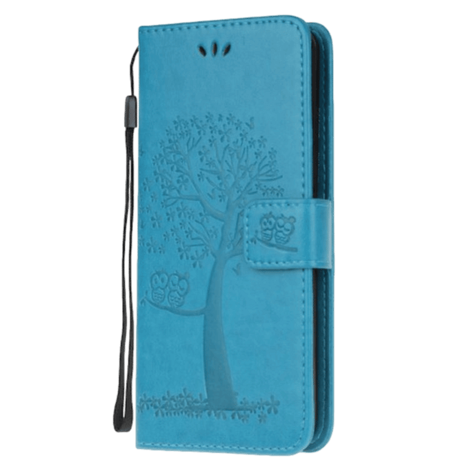 Comfycase Samsung Galaxy S20 Bookcase Hoesje Uiltjes Blauw