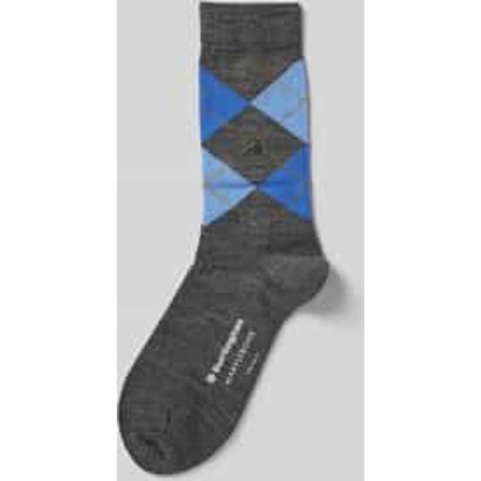 Burlington Marylebone gedessineerd wol sokken dames grijs - maat 36-41