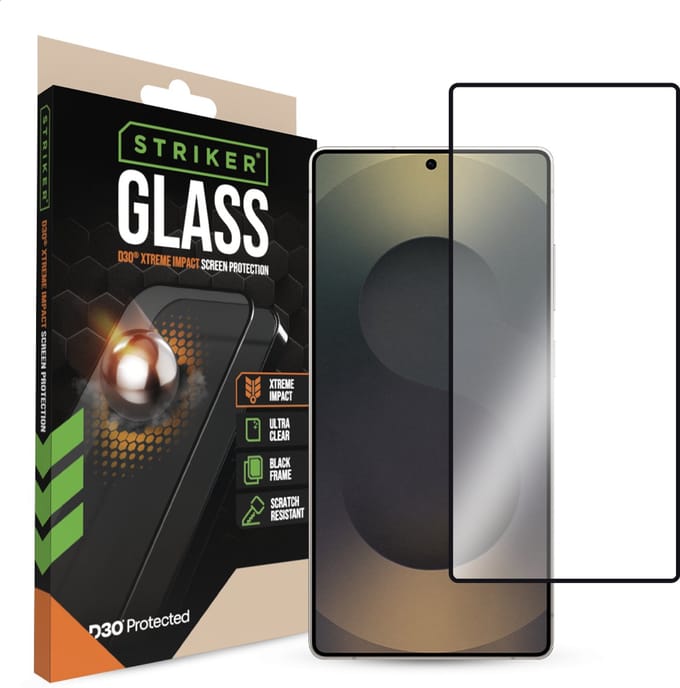 Striker Screenprotector geschikt voor Samsung Galaxy S25 Ultra Glazen | Striker Xtreme Impact Screenprotector - Case Friendly