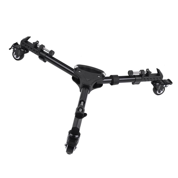 VX-600 Pro 3 statiefwielen Katrol Universele opvouwbare camera Statief Dolly basisstandaard met nylon black
