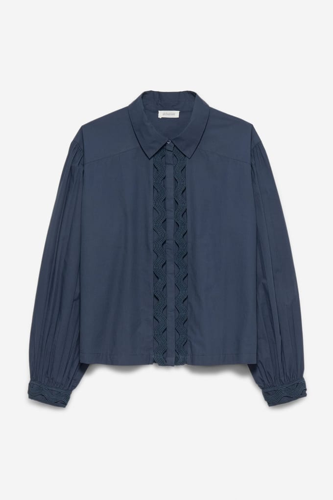 Alchemist Blouse Eva Navy Größe: 40 | Longsleeves Outlet | Damen | Blau