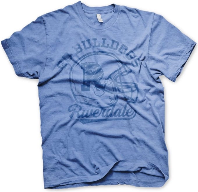 Riverdale Go Bulldogs vintage T-shirt blauw gemêleerd
