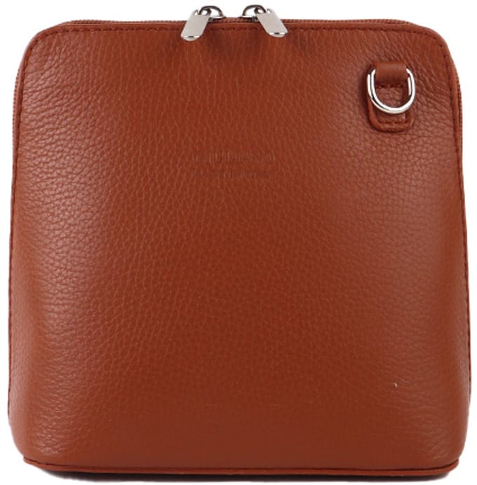 Giuliano lederen schoudertas Allison - Bruin - Dames - Made in Italy