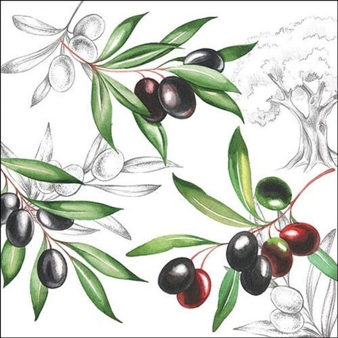 Ambiente - Lunch servetten - Olives