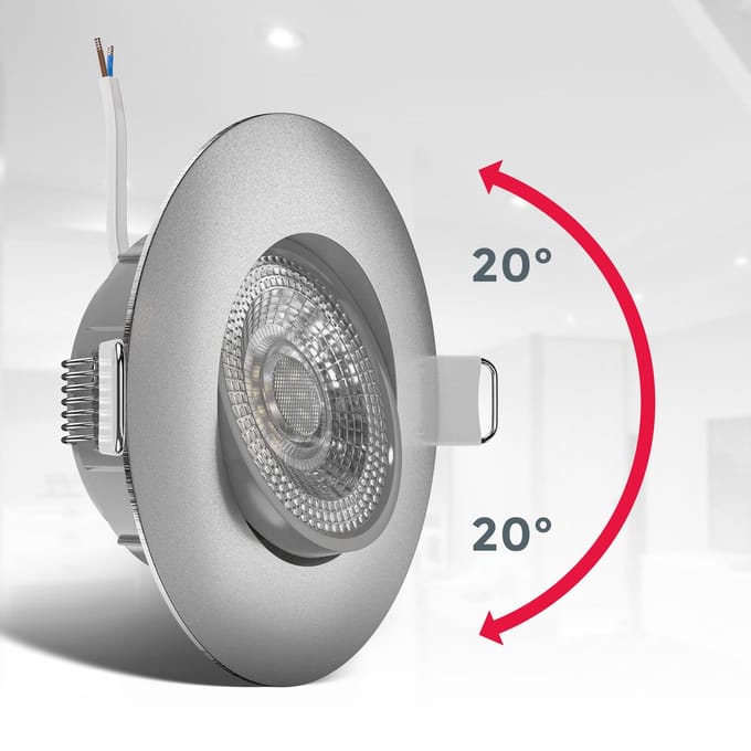 B.K.Licht - LED Inbouwspots - 12 stuks - dimbaar - kantelbaar - Ø9cm - 3.000K