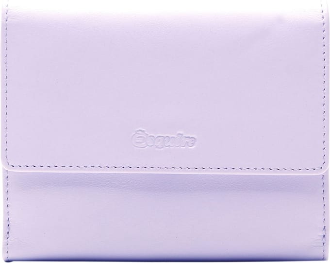 Esquire Leren Portemonnee Viktoria Wallet With Flap Lilac Paars