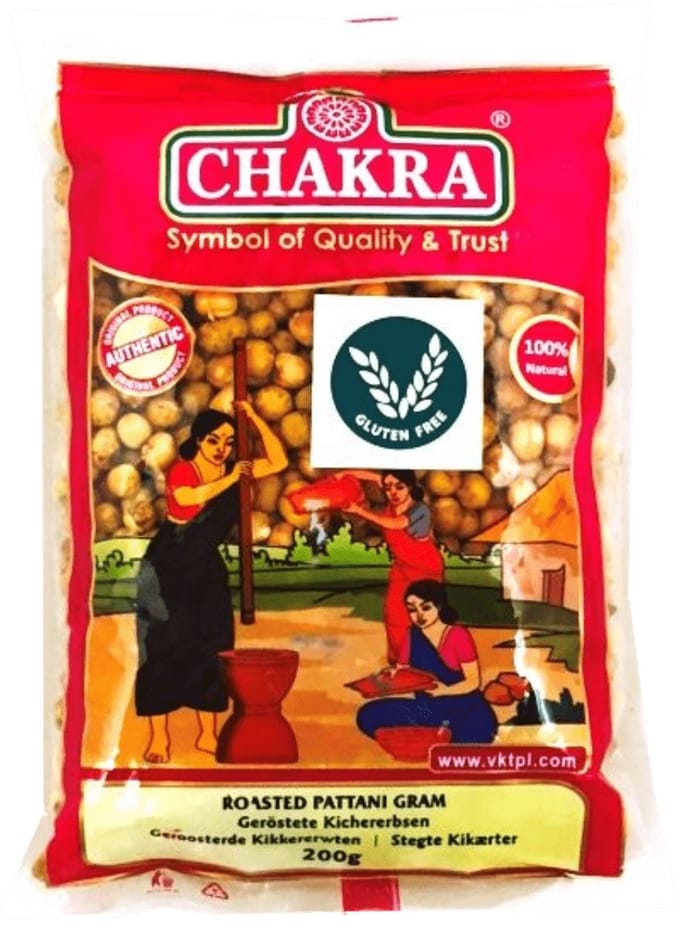 Chakra - Geroosterde Kikkererwten - Roasted Pattani Gram - 3x 200 g