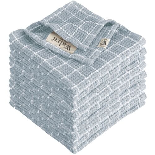 Walra Vaatdoek Dry with Cubes Jeans Blauw - 9 stuks