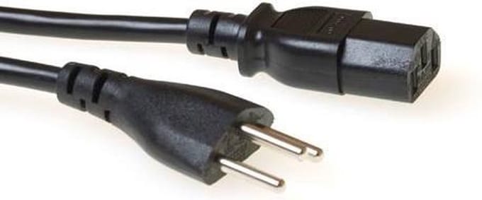 ACT Netsnoer Zwitserse connector - C13 zwart 2,5 m AK5068