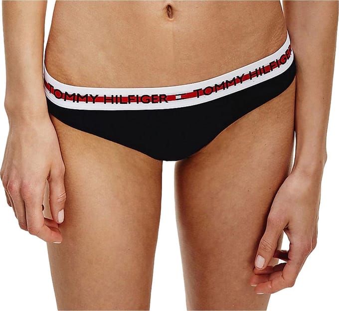 Tommy Hilfiger Logo Onderbroek - Vrouwen - Donkerblauw - Wit - Rood