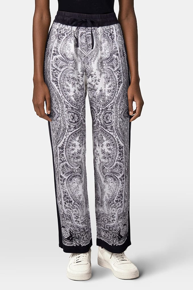 AllSaints Tyler Rafaela Trouse Off White/black Taglia: L | Pantaloni Outlet | Donna | Bianco