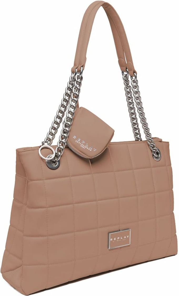 REPLAY Schoudertas Shoulder Bag Dirty Pale Beige Lichtbruin