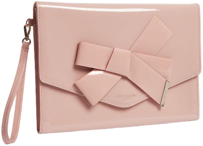 Ted Baker koppeling avondtas Nikkey Knot Bow Envelope Pouch Pl - Pink roze