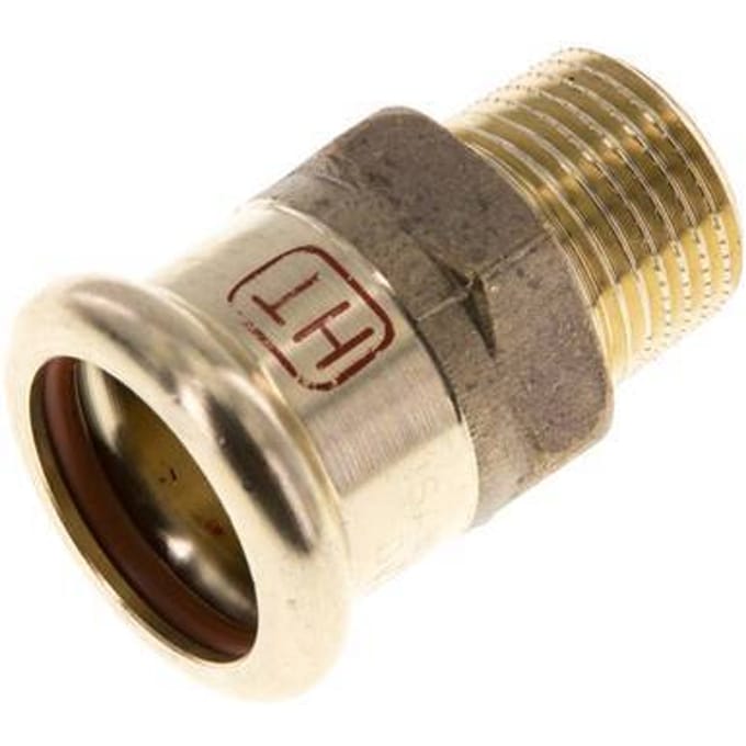 Perskoppeling - 22mm Persmof & R 1/2'' Buiseinde - Koperlegering