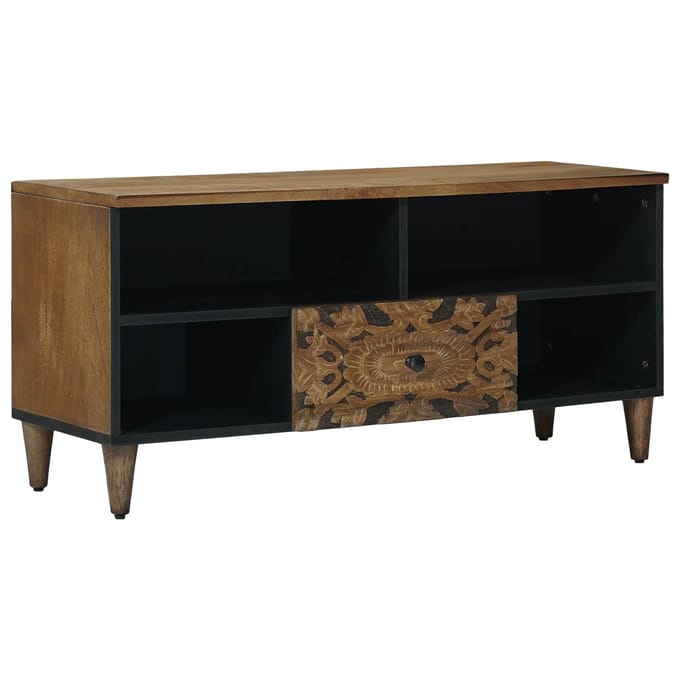 vidaXL - TV - Kast - Bruin - 100 - x - 33 - x - 46 - cm - Massief - Mango - Hout