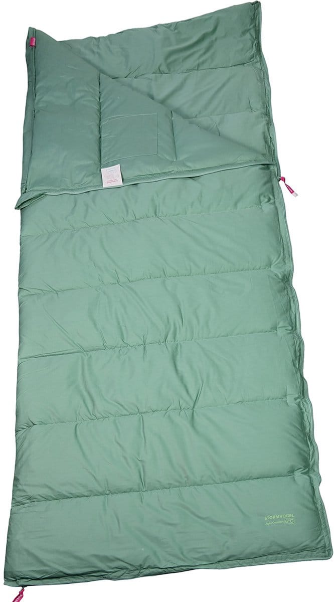Polydaun Stormvogel Light Comfort slaapzak - GRS 3D Polarsoft® vulling - zeegroen - 85x210 cm
