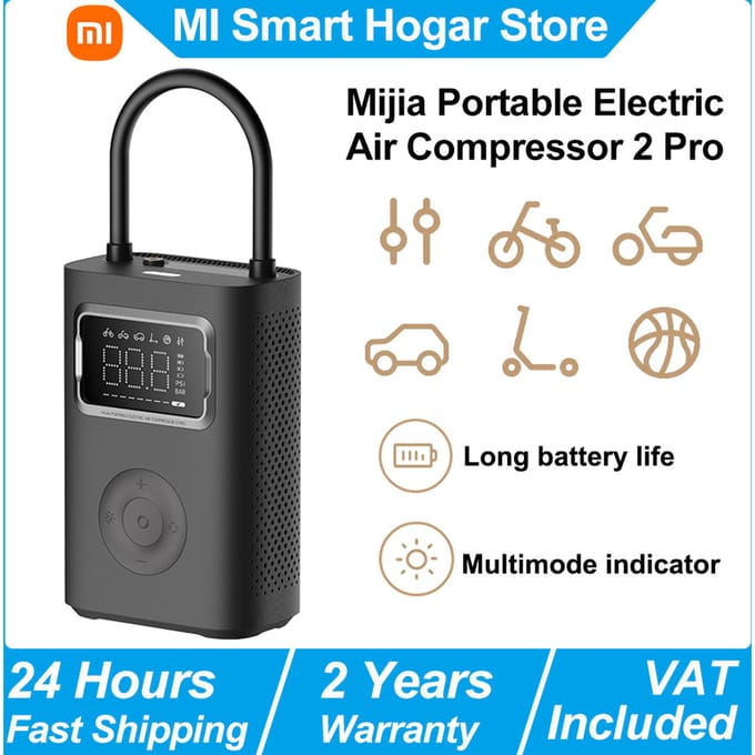 Xiaomi Mijia draagbare luchtcompressor 2/2D / 2PRO, slimme digitale bandenspanningsdetectie-inflator, draagbare elektrische luchtpomp Air Compressor 2