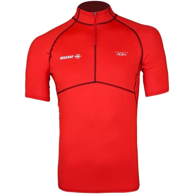 Beuchat Atoll Korte Mouw Rash Guard Rood S Man
