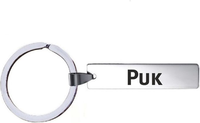 Sleutelhanger Met Naam - Puk - RVS