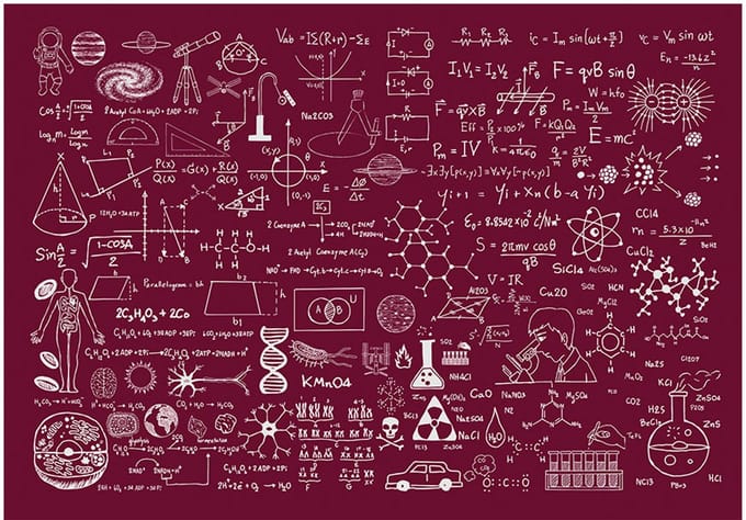 Fotobehang - Science Formulas.