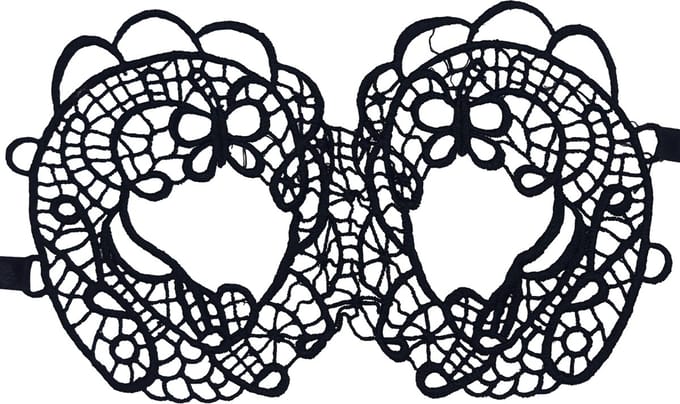 Miresa Masker - MM042 - Groot kanten oogmasker - Camgirl / Carnaval