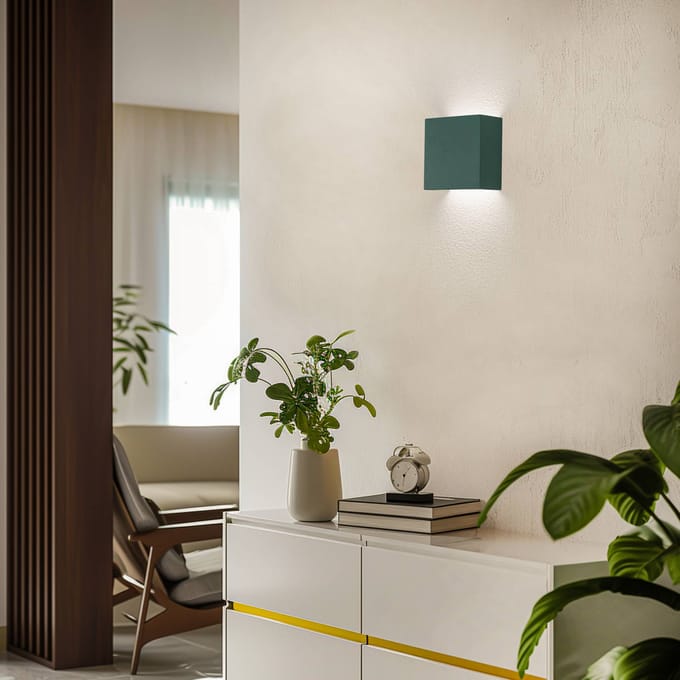 Argon LED wandlamp Gianto up/down, groen
