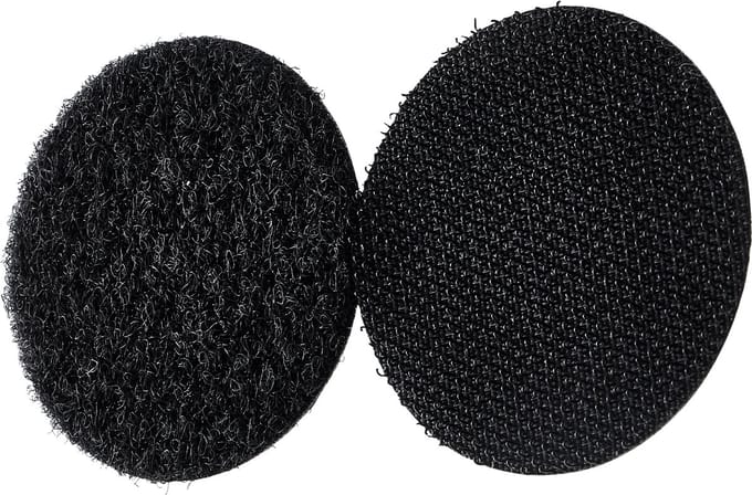 Vel met 12 sets - 45mm - Zwarte Zelfklevende Klittenband Stippen - type K-45Z