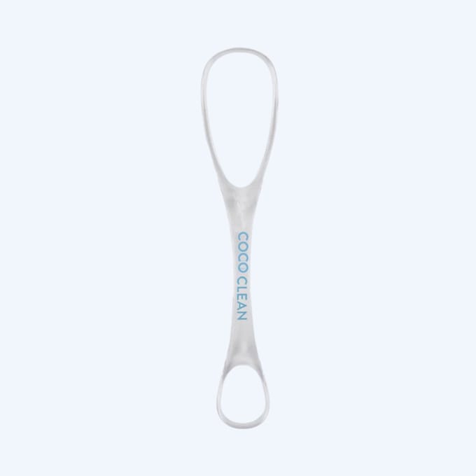 Coco Clean RVS Tongschraper – 4‑Zijdig – Transparant Design – Effectieve Tongreiniger – Halitose Preventie