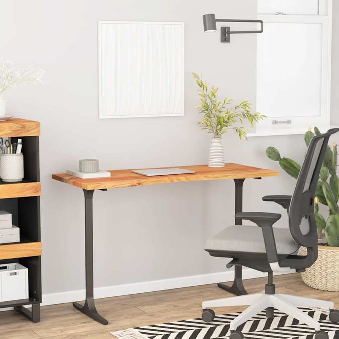 vidaXL - Bureaublad - rechthoekig - 110x50x2,5 - cm - massief - acaciahout