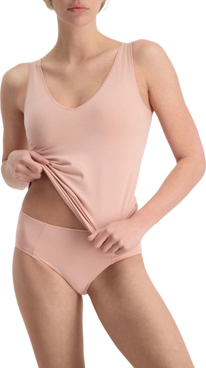 Noshirt Tank Top - Lite Cotton - Dames Top - Deep V - Invisible Rose - Maat XS
