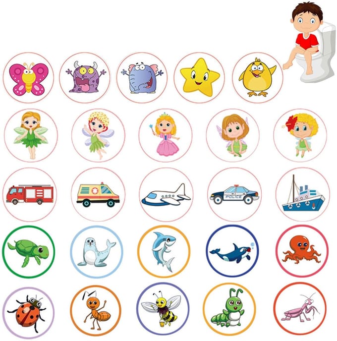 Dailygoods- Potty Training Stickers - Grappige Plasstickers