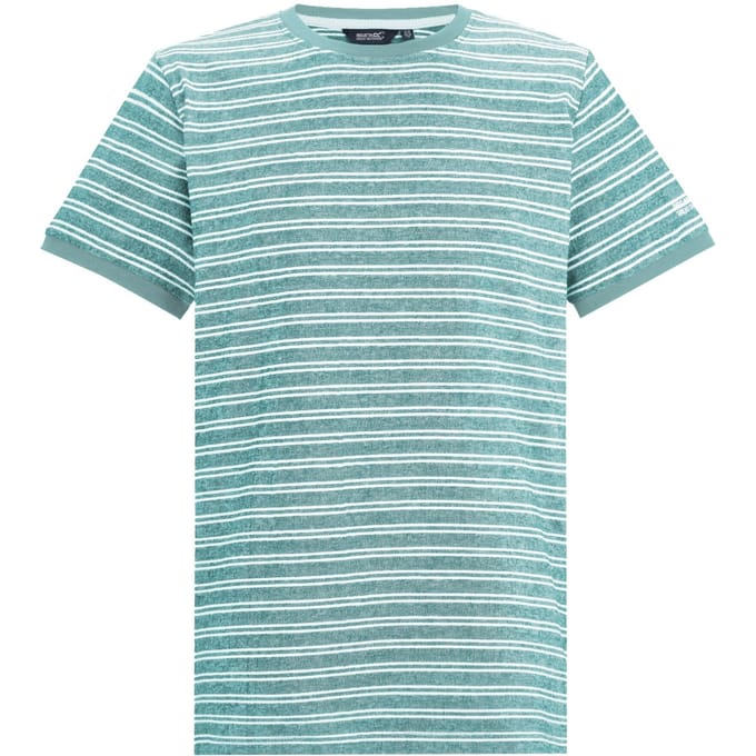 Regatta Heren Benlin Gestreept T-Shirt (Arctisch Wit)