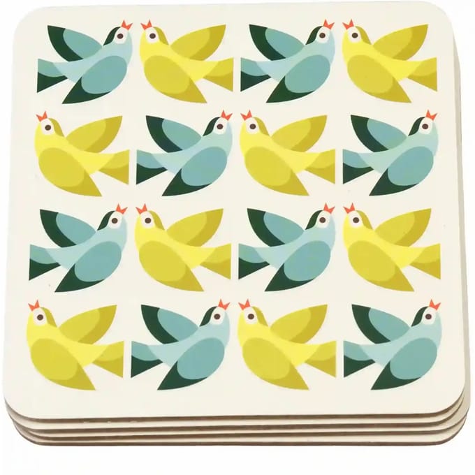 Onderzetter Rex London Love Birds (x4)