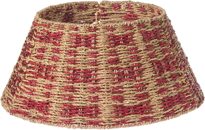 NEIGE - Kerstboomrok - Naturel/Rood - ⌀ 52 cm - Zeegras
