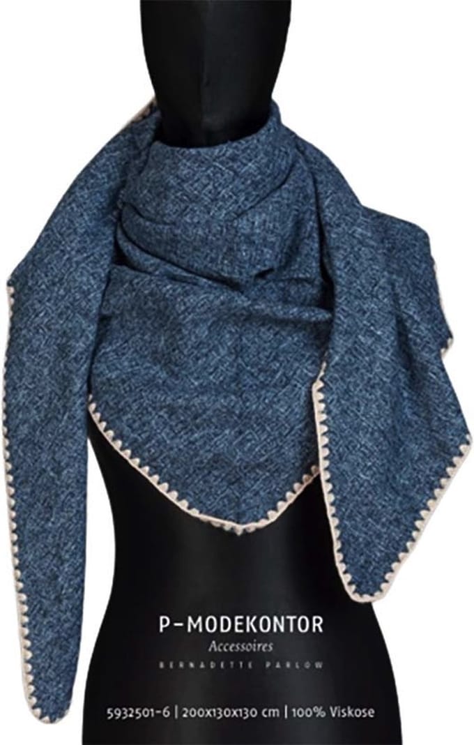 Driehoek Sjaal Dames Sjaal Effen Blauw