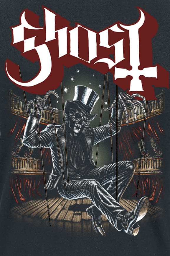 Ghost T-shirt - Pull The Strings - XL tot 4XL - voor Mannen - zwart